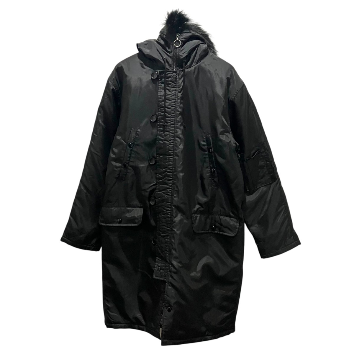 【中古】\u003cBR\u003eRAF SIMONS\u003cBR\u003e04AW 【WAVE期】 N-3B上衣 RS7068 黒いこと 大きさ：46\u003cBR\u003e【必要経費思いかえす】