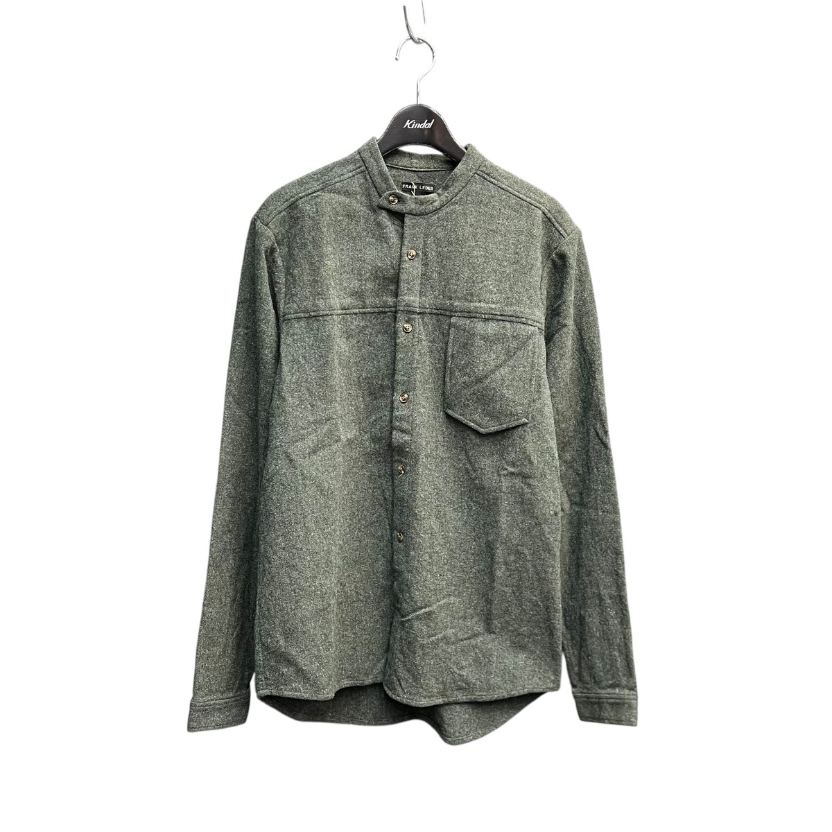 【中古】FRANK LEDER 羊毛プルオーバー M013／04 緑であること 大きさ：M 【280526】（真っ直ぐ読み手）