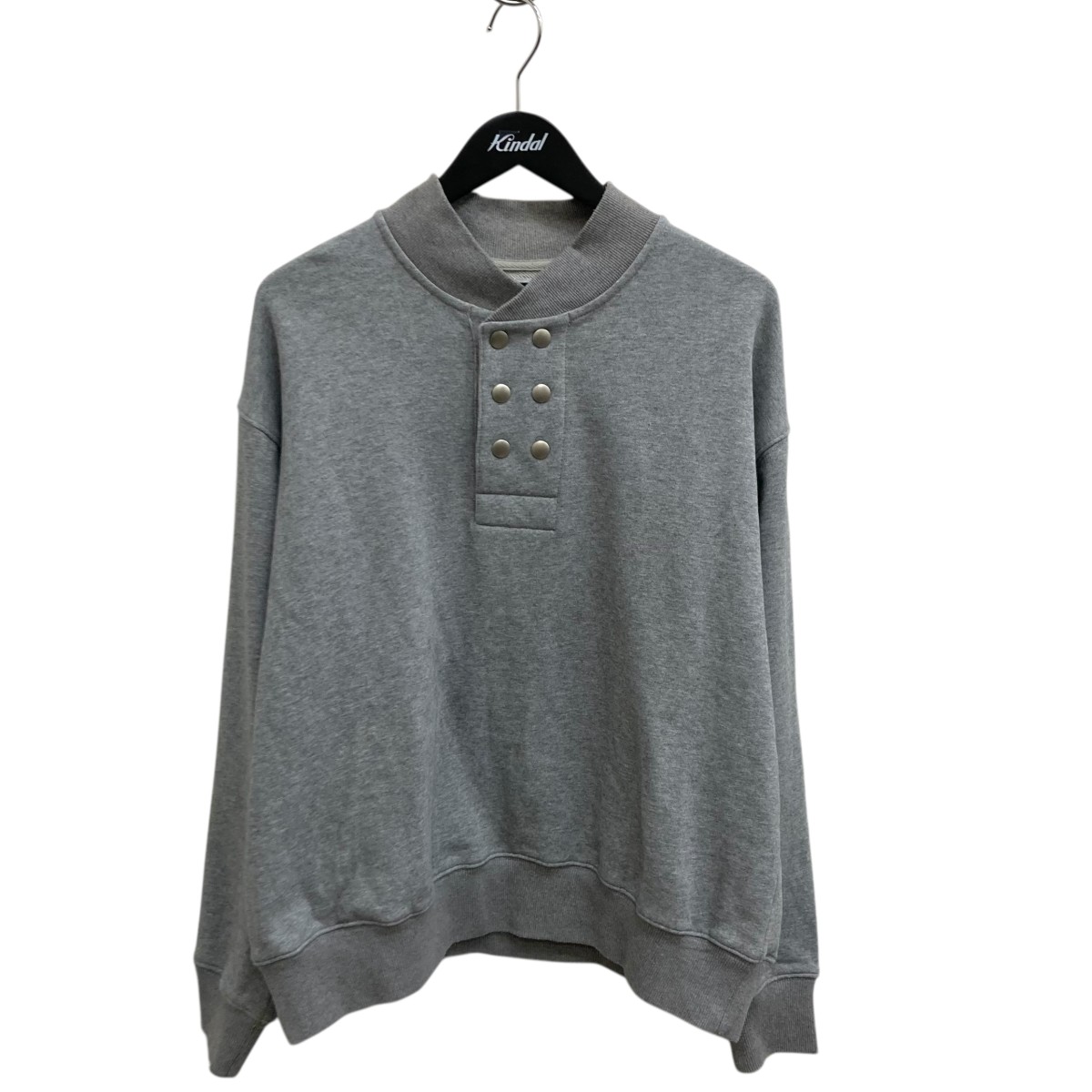 【中古】 PHINGERIN　 DOUBLE HENLEY SWEATSHIRT トレーナー PD-242-HCS-061 グレー サイズ：M 【120226】（フィンガリン）