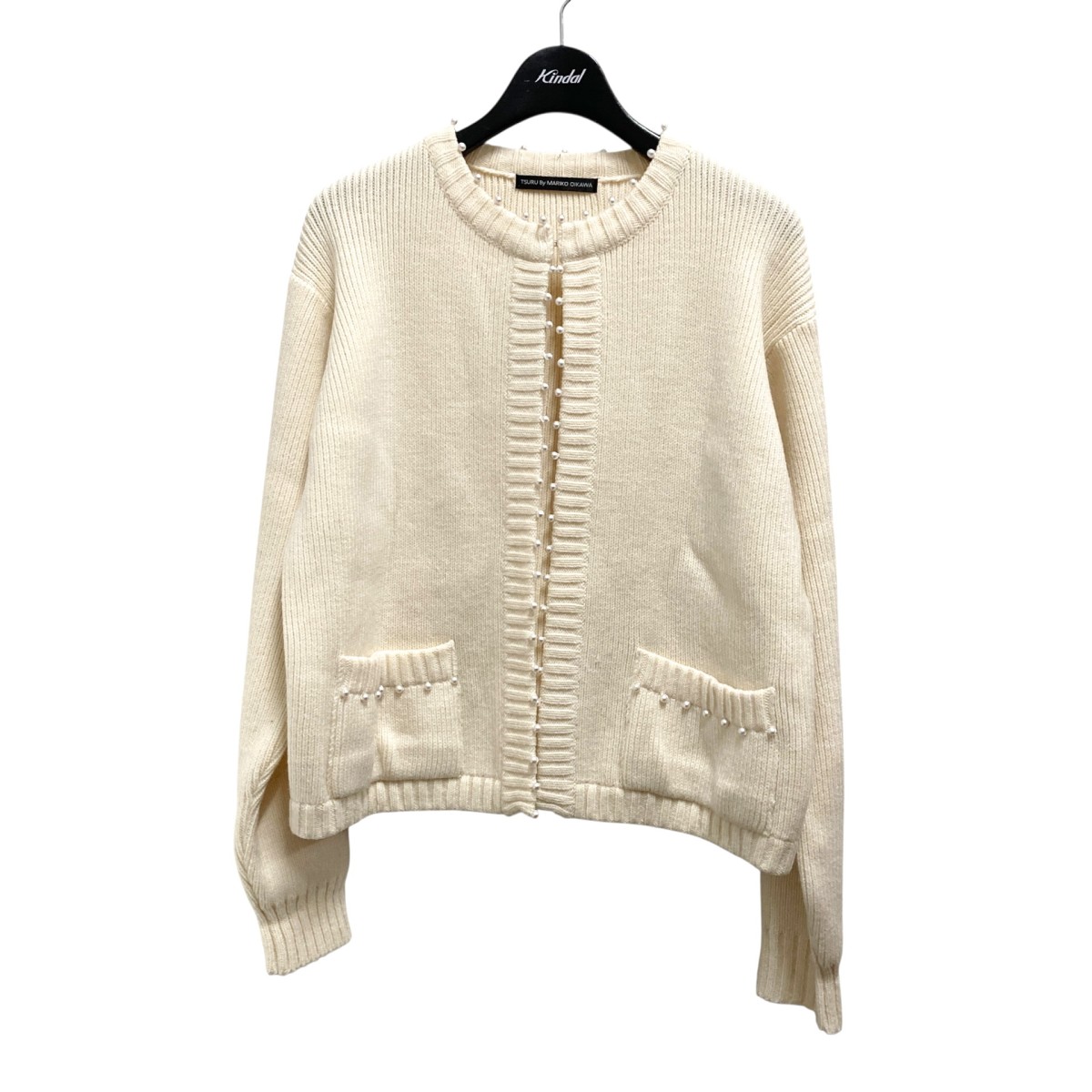 【中古】Tsuru by Mariko Oikawa　ニットカーディガン KN 2227790 アイボリー 【120226】（ツルバイマリコオイカワ）｜ブランド古着のカインドオル