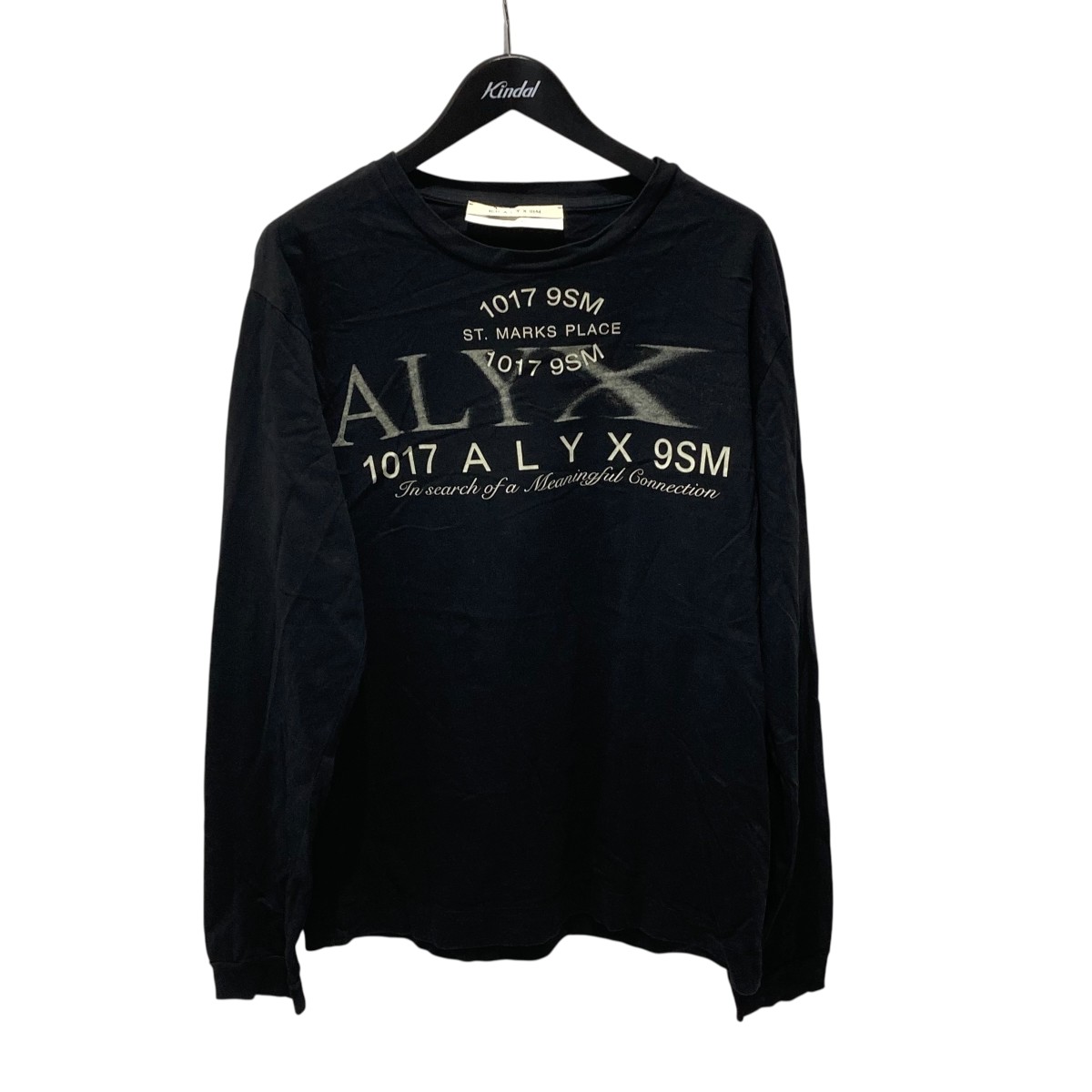【中古】 ALYX　 23SS GRAPHIC LOGO-PRINT SWEATSHIRTS 長袖Tシャツ ブラック サイズ：L 【120226】（アリクス）