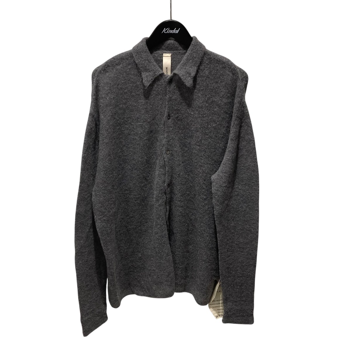 【中古】 SHINYA KOZUKA 25AW NOTHING SPECIAL KNITTED SHIRT ニットシャツ 2502SKI20 グレー サイズ：L 【価格見直し】