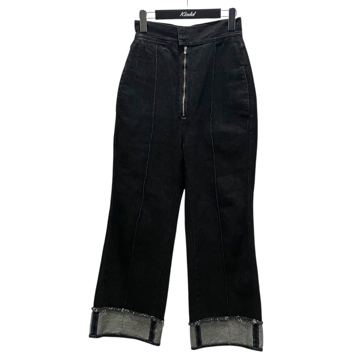 【中古】 LIVINGTONE　 ロールアップデニムパンツ LT-BLEK3-02 ブラック サイズ：36 【120226】（リヴィントーン）