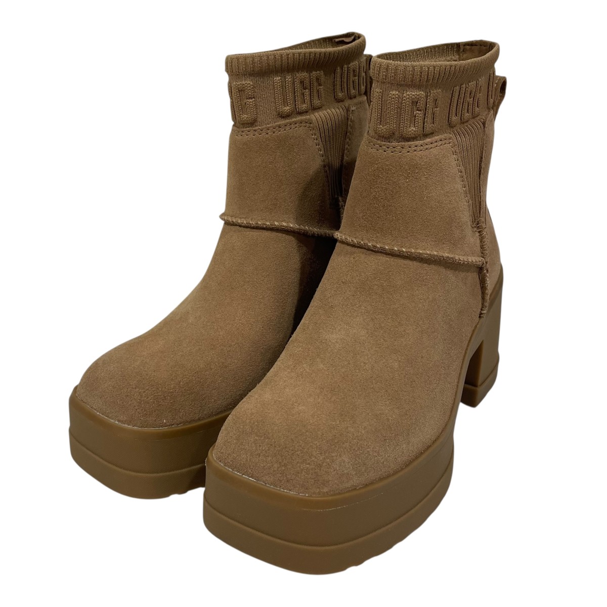 【中古】UGG厚底ブーツ Moxy Chelsea モクシー チェルシー 1173724 ブラウン サイズ:24cm【価格見直し】|ブランド古着のカインドオル