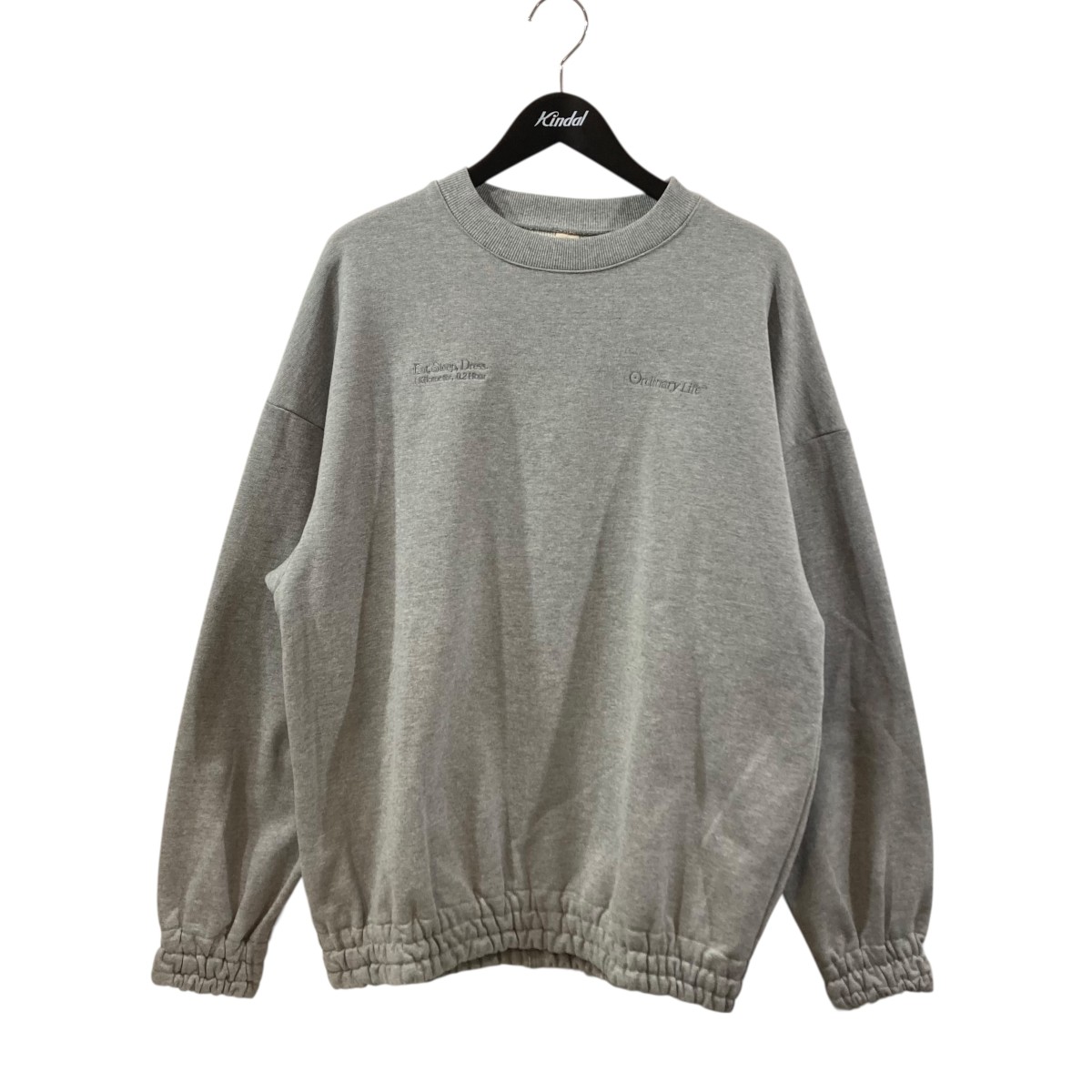 【中古】 SHINYA KOZUKA ORDINARY HOME CREW クルーネックスウェット 250ISK119 グレー サイズ：XS 【価格見直し】