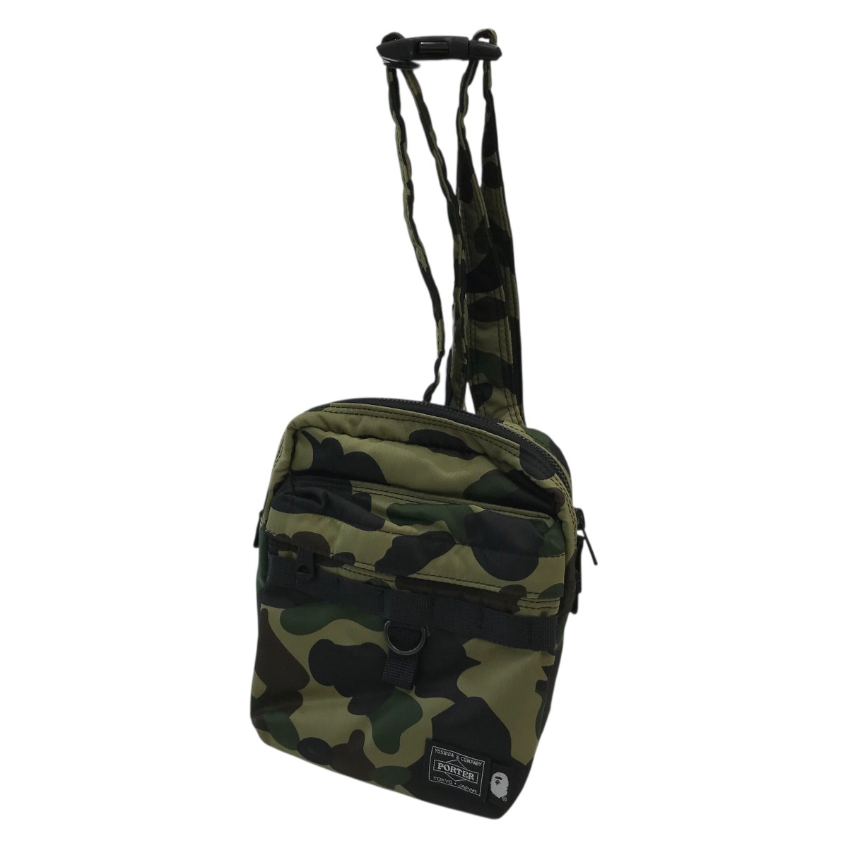 【中古】 PORTER×A BATHING APE　 「1ST CAMO BODY BAG」 ファーストカモボディバッグ 001SGL731903C カーキ 【140226】（ポーター×アベイシングエイプ）