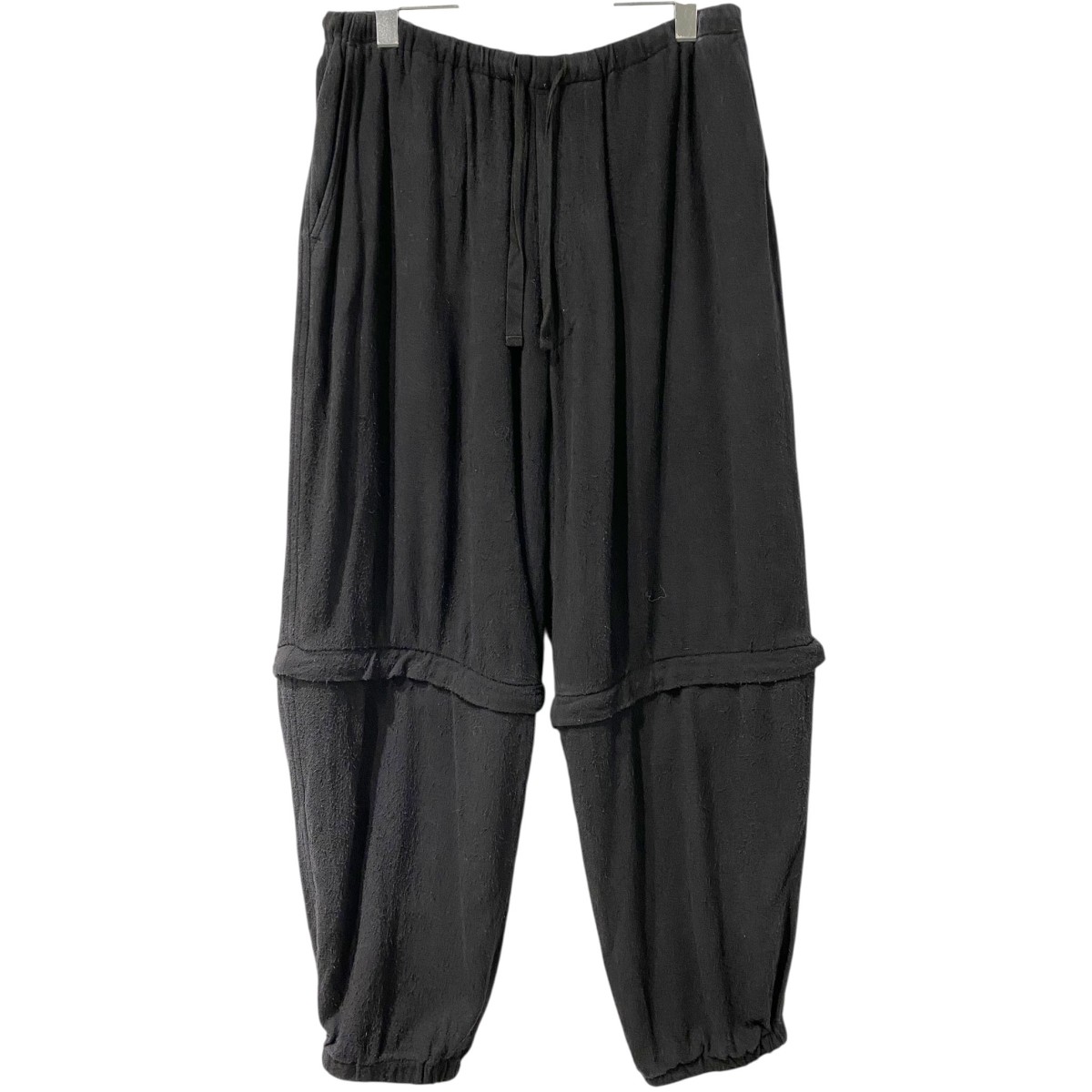 【中古】 COMOLI　 23SS シルクネップビエラコンバーティブルパンツ 加工2WAYショーツハーフパンツ ブラック サイズ：2(～92cm) 【130226】（コモリ）
