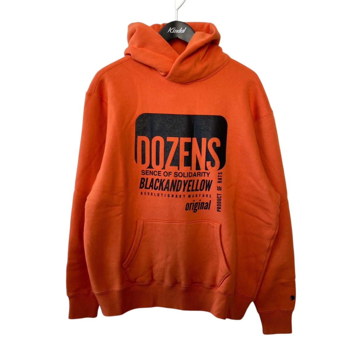 【中古】 RATS　 CROSS NECK HOODIE BLACK TAG プルオーバーパーカー 23 RTC-1201 オレンジ サイズ：XL 【140226】（ラッツ）