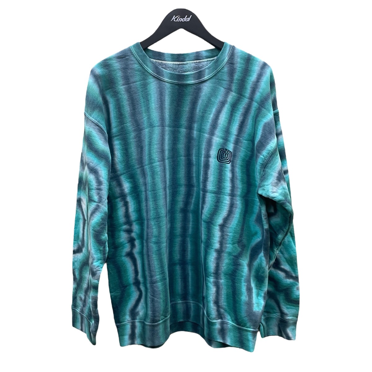 【中古】 SASQUATCHfabrix． SWEAT SHIRT MEX STRIPE DYE スウェット 25SS-CSS-003 グリーン サイズ：L 【価格見直し】