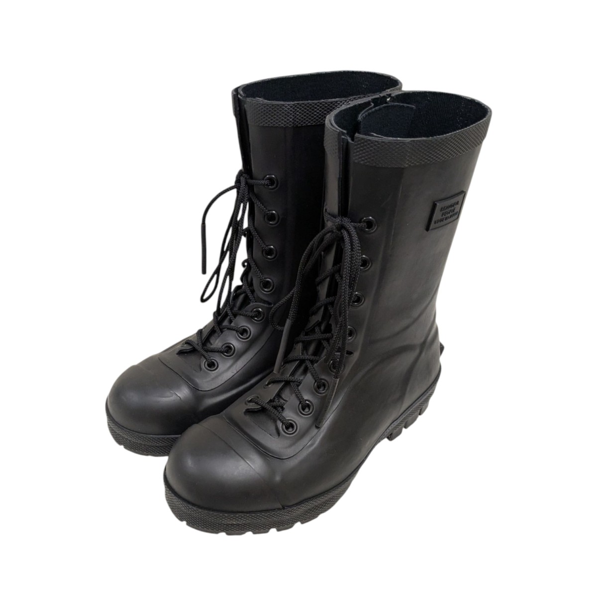 【中古】<br>beautiful people<br>25AWrain rubber boots レインブーツ ブラック サイズ：25.5cm<br>【価格見直し】