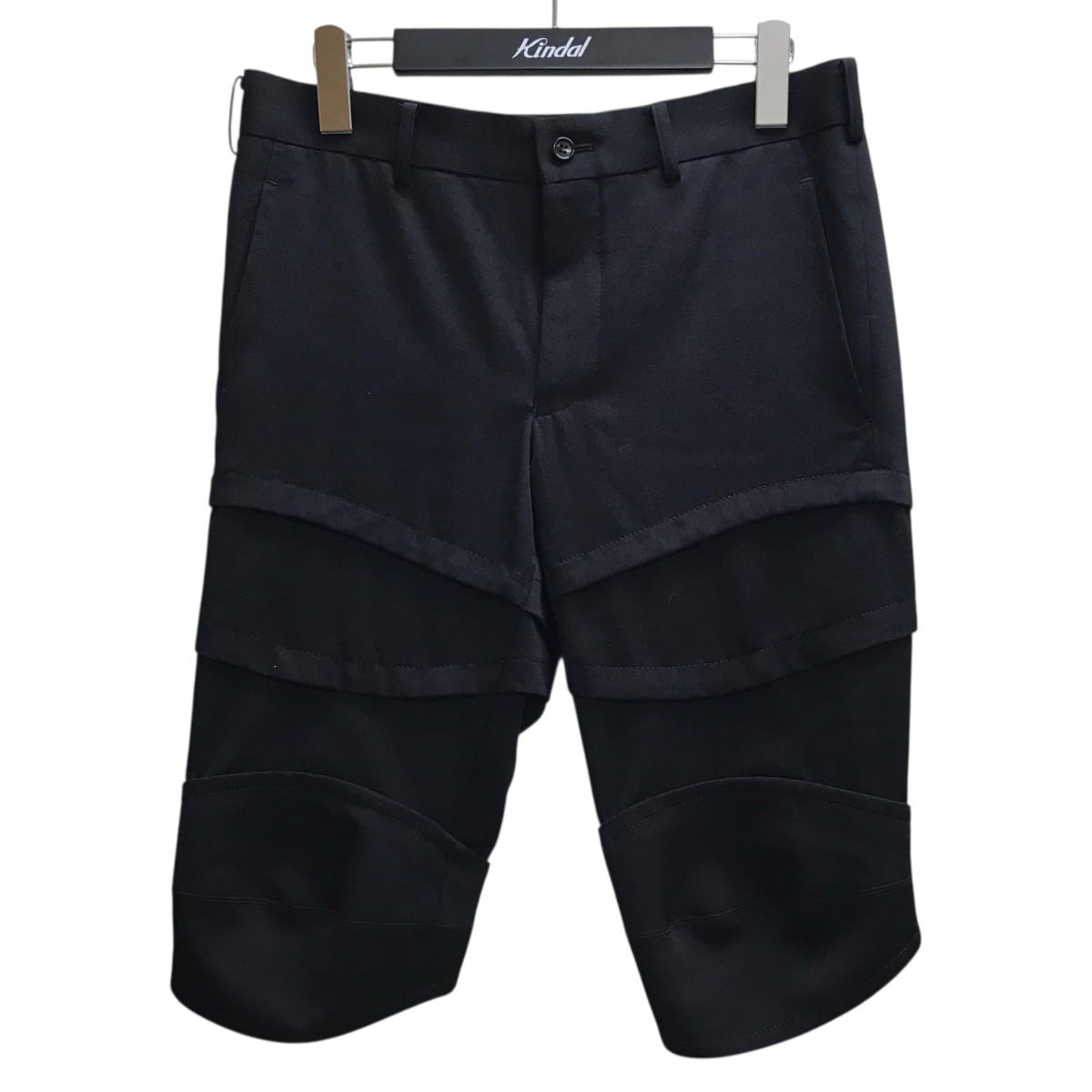 【中古】 COMME des GARCONS HOMME PLUS　 16AW 平和の鎧期甲冑ハーフパンツ ブラック サイズ：XS 【140226】（コムデギャルソンオムプリュス）