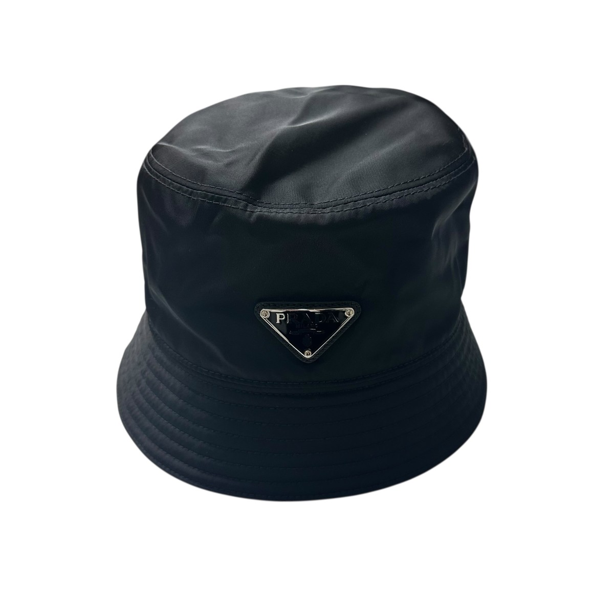 【中古】 PRADA　 Re-Nylon バケットハット ナイロンバケットハット 1HC137 ブラック サイズ：L 【140226】（プラダ）