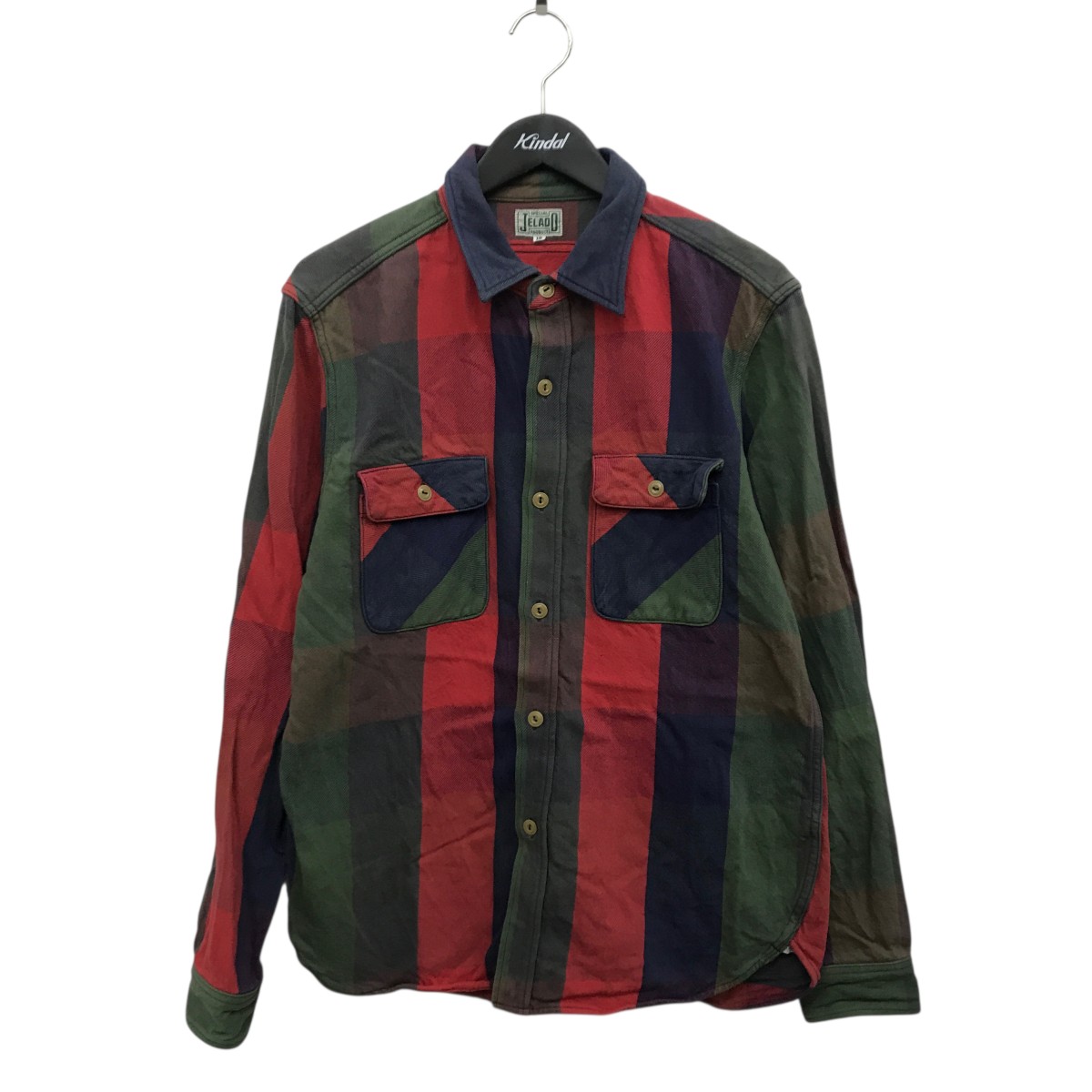 【楽天市場】【中古】JELADO Unionworkers Shirts チェックシャツ JP82125 レッド×グリーン サイズ：16 ...
