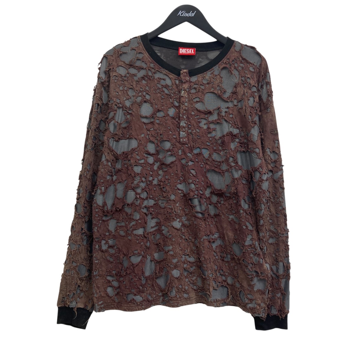 【楽天市場】【中古】DIESEL デザインロングスリーブカットソー ブラウン×グレー サイズ：S 【140226】（ディーゼル）：ブランド古着 ...