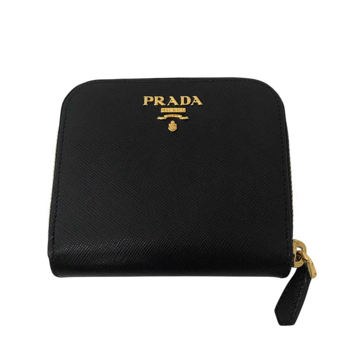 【中古】PRADA SAFFIANO METAL NERO 紙入れ 1M0522 黒いこと 【150226】（プラダ）
