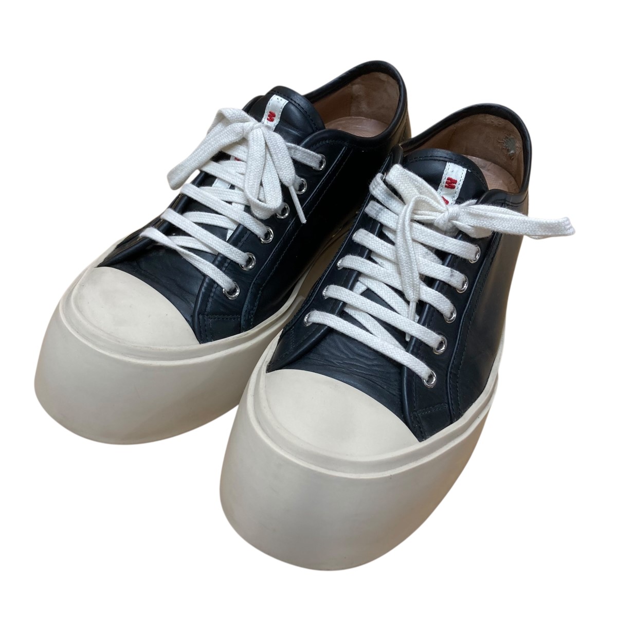 【中古】 MARNI キャンバスローカットスニーカー ブラック サイズ：41 【価格見直し】
