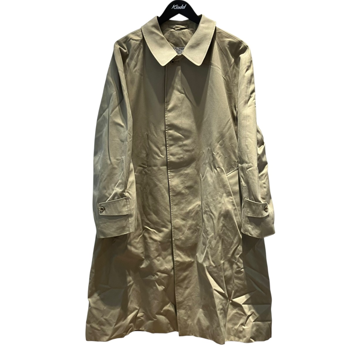 【中古】 Aquascutum　 ステンカラーコート 内ポケット横 ネーム刺繍入り ベージュ サイズ：42 【150226】（アクアスキュータム）