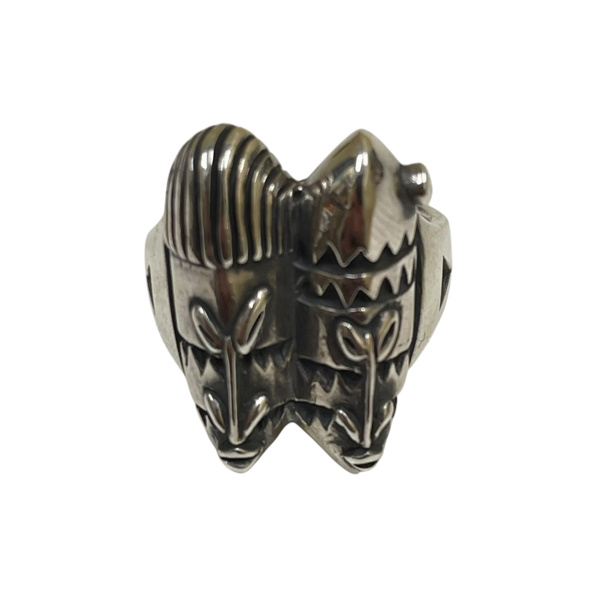 【中古】 Lamrof×shitabama　 Dogon Double Face Ring シルバーリング シルバー サイズ：9号 【150226】（ラムロフ）
