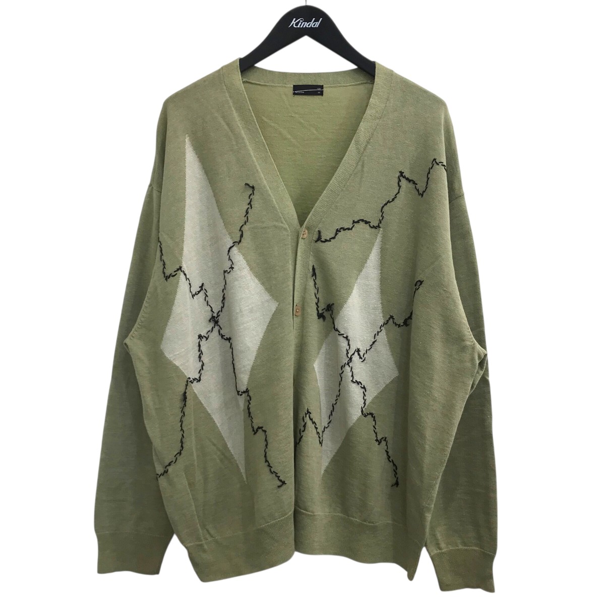 【中古】LAD MUSICIAN カーディガン 2122 021 グリーン サイズ：44 【040426】（ラッドミュージシャン）