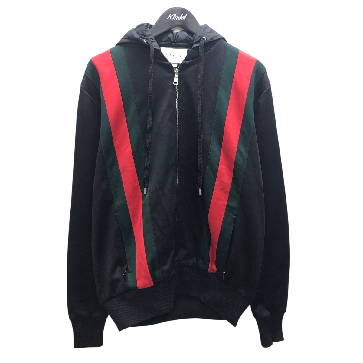 【中古】GUCCI3ライントラックジャケット ブラック サイズ:L【価格見直し】|ブランド古着のカインドオル