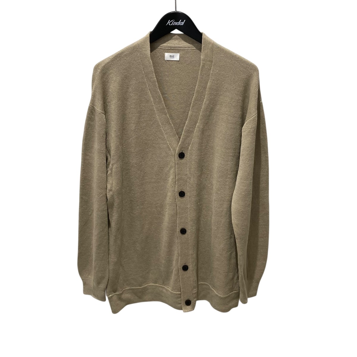 【中古】 RHC Ron Herman　 24SS Linen Knit Cardigan ニットカーディガン 3920800008 ベージュ サイズ：L 【160226】（アールエイチシーロンハーマン）