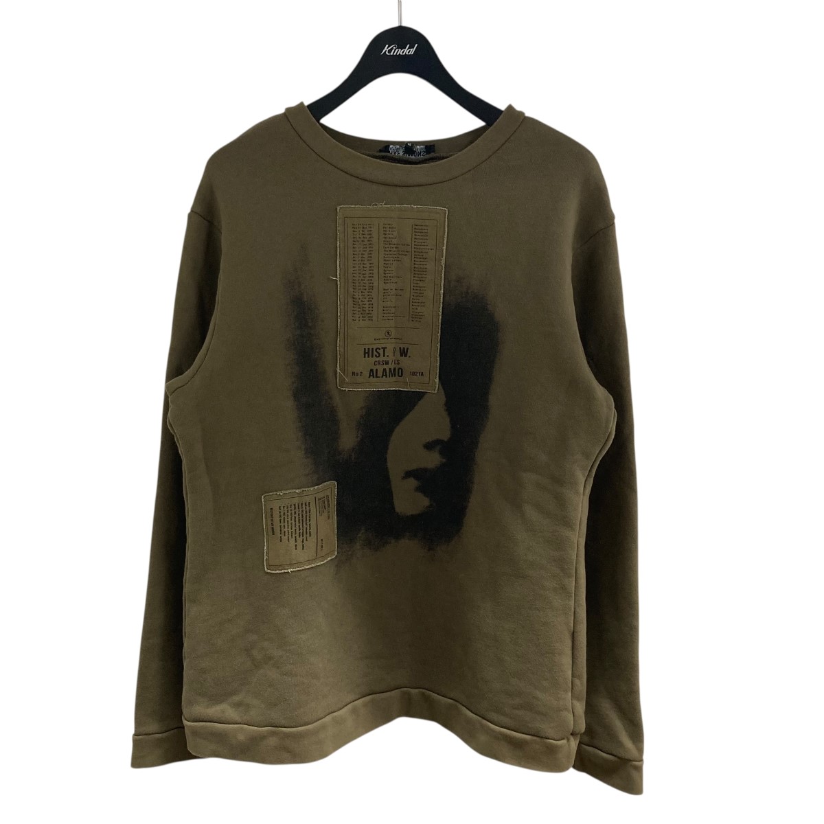 【中古】 RAF SIMONS パッチスウェットトレーナー カーキ サイズ：46 【価格見直し】