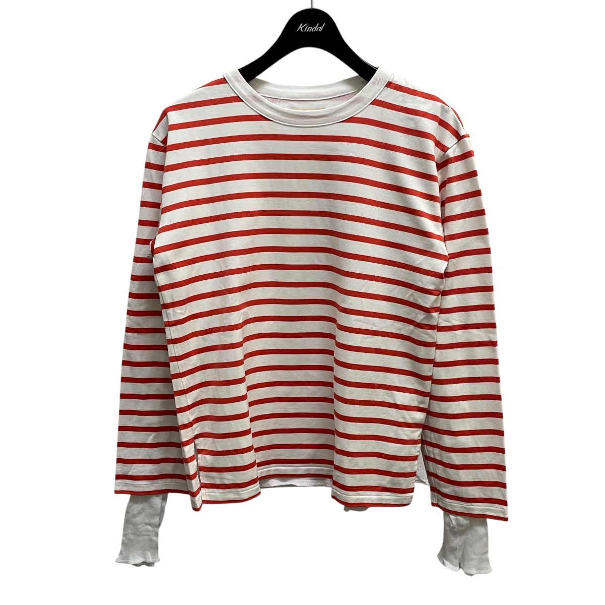 【中古】 MEYANE　 ボーダーカットソー MEY-1525 レッド サイズ：0 【170226】（メヤネ）