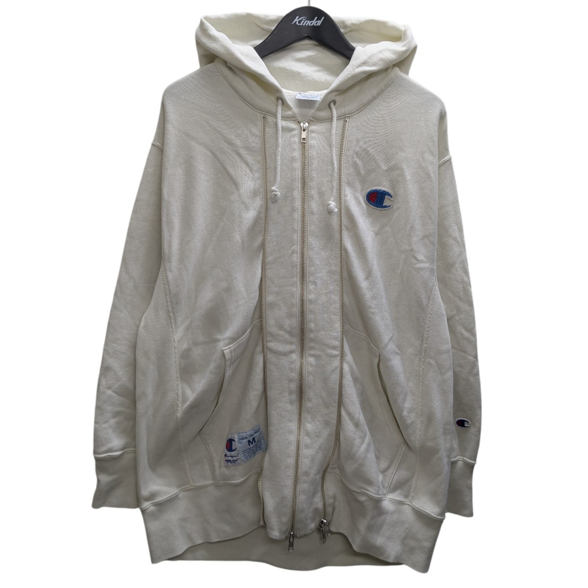 【中古】 Champion×UNDERCOVER ジップパーカー ホワイト サイズ：M 【価格見直し】