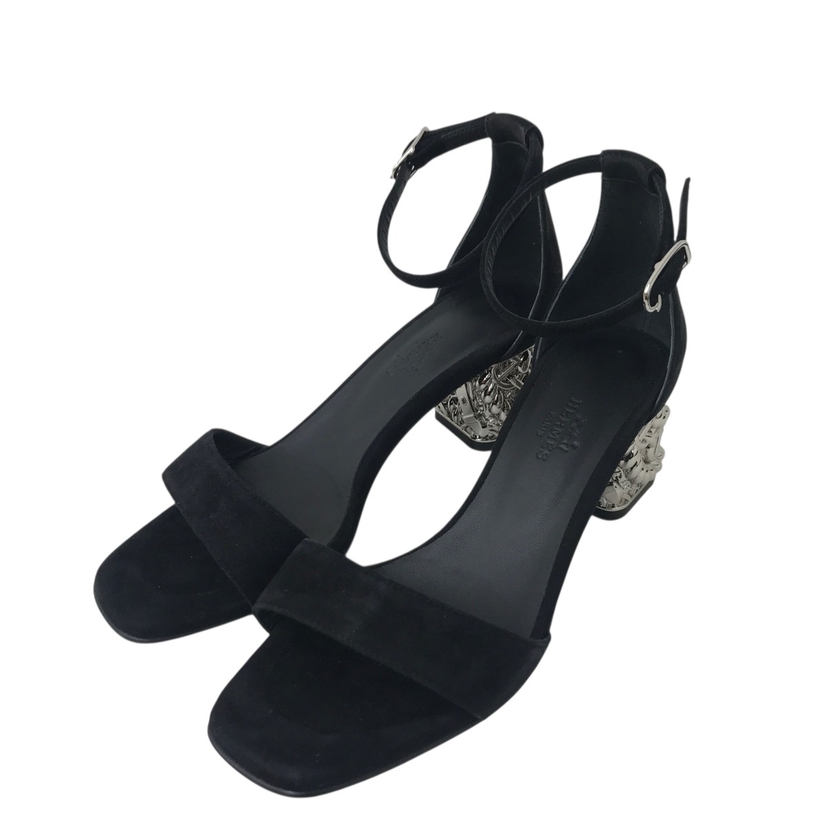 【中古】 HERMES　 Sandalias Pretas Glam Preto パンプス ブラック サイズ：36 【170226】（エルメス）