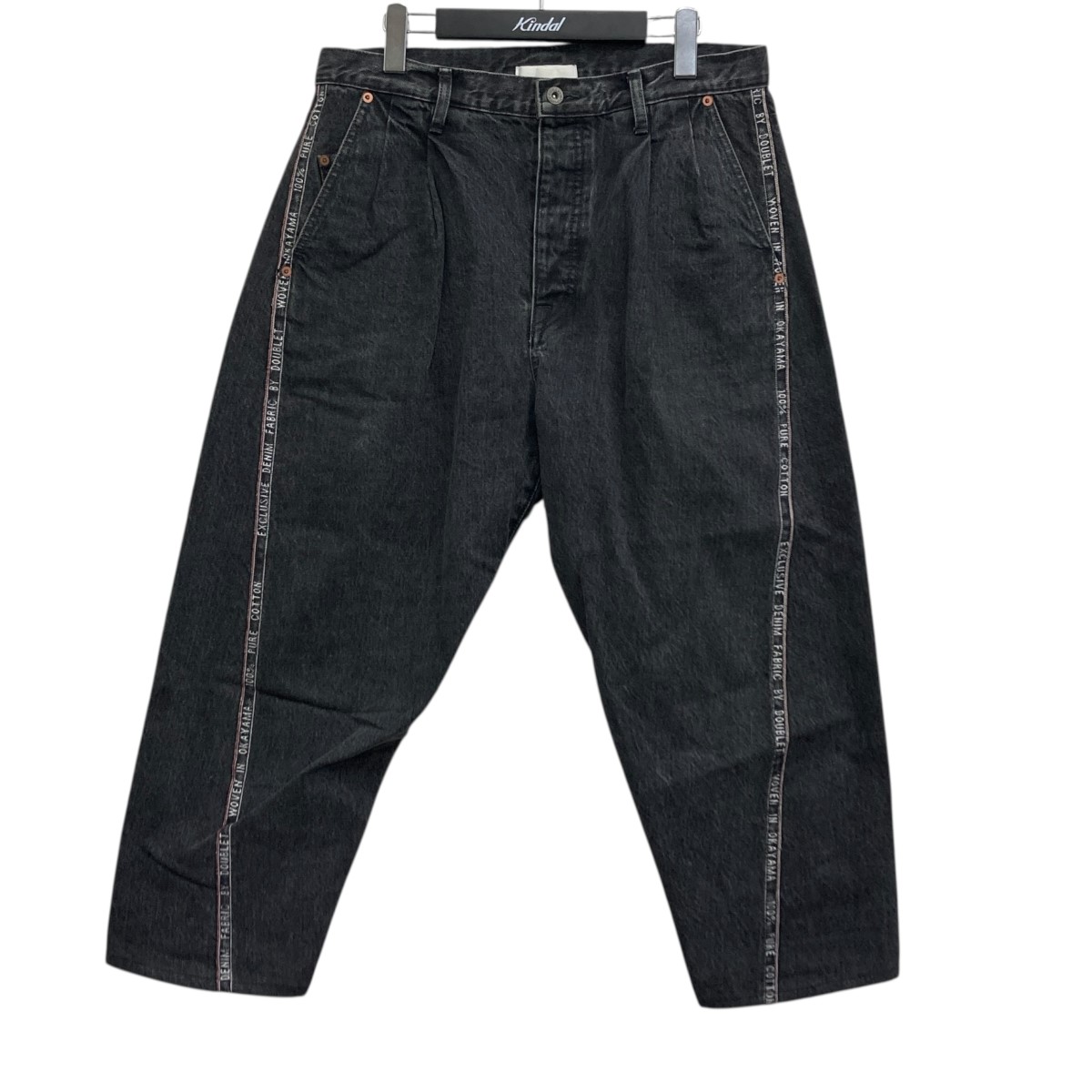 【中古】 doublet 3Dカッティングデニムパンツ ブラック サイズ：L 【価格見直し】