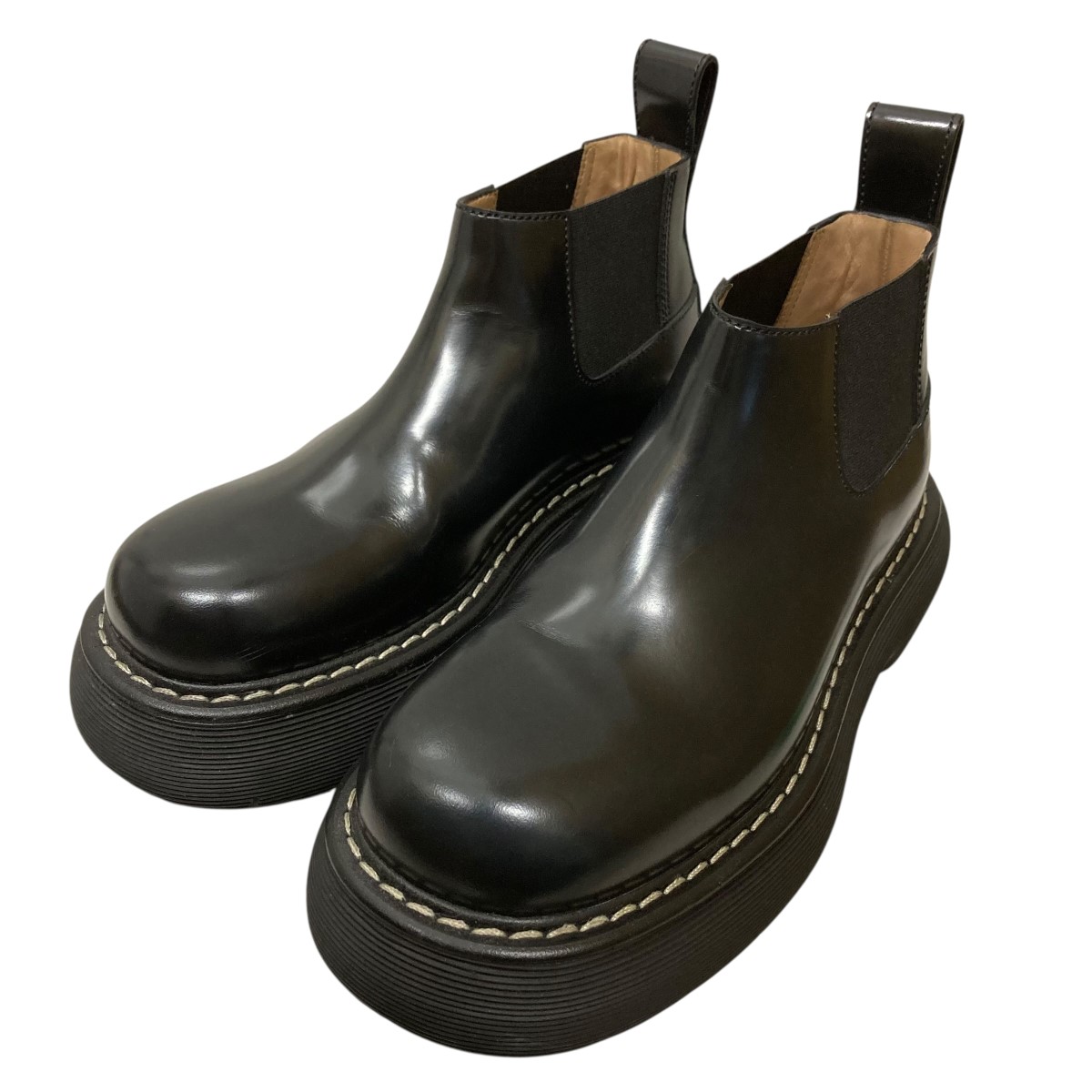 【中古】BOTTEGA VENETA サイドゴアブーツ 黒いこと 大きさ：39 【170226】（ボッテガヴェネタ）