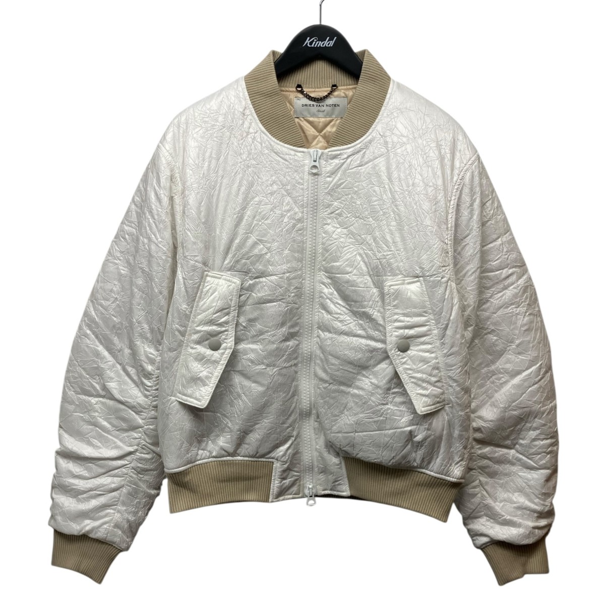 【中古】 DRIES VAN NOTEN　 25SS「Vellow bomber Jacket」ボンバージャケット ホワイト サイズ：S 【170226】（ドリスヴァンノッテン）