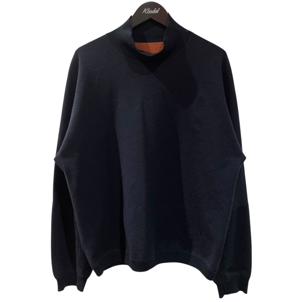 【中古】 ETHOSENS　 18AW リバースウィーブスウェット ネイビー×オレンジ 【170226】（エトセンス）