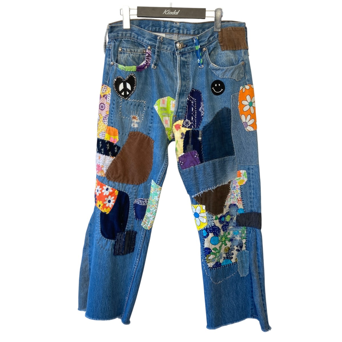 【中古】READYMADEHIPPIE DENIM BLUE アップサイクルジーンズ デニムパンツ RE-CO-BL-00-00-270 インディゴ サイズ:フリーサイズ【価格見直し】|ブランド古着のカインドオル