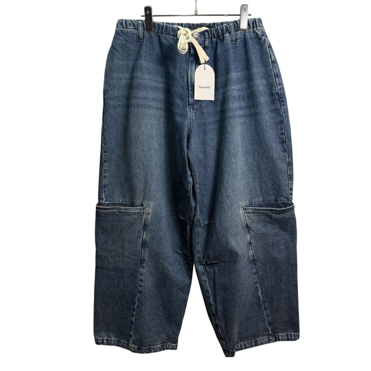 【中古】\u003cBR\u003eSeventh×BEAMS T\u003cBR\u003e26SS／ 別注 Sagyo DENIM PANT ／ワイドデニムパンツ インディゴ 大いさ：S\u003cBR\u003e【必要経費思いなおす】 メンズファッション-ズボン・パンツ