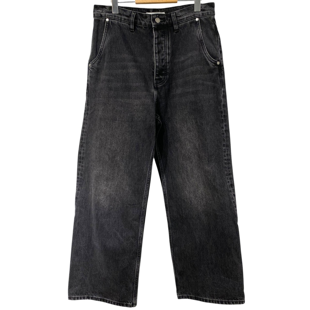 【中古】 NO MAINTENANCE　 Raw Indigo Baggy Denimローインディゴバギーワイドデニムパンツ ブラックインディゴ サイズ：30(82cm) 【160226】（ノーメンテナンス）