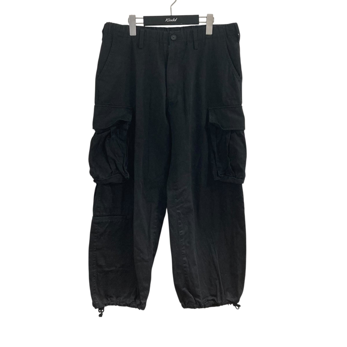 【中古】\u003cBR\u003eWILD SIDE YOHJI YAMAMOTO\u003cBR\u003e24AW カーゴジョガーパンツ WO-P45-001 Cotton Chino Cargo Pants 黒いこと 大きさ：3\u003cBR\u003e【通貨価値思いなおす】