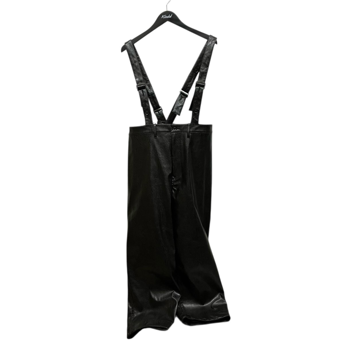 【中古】 Yohji Yamamoto pour homme　 フェイクレザーサスペンダーパンツ HX-P36-926 ブラック サイズ：2 【180226】（ヨウジヤマモトプールオム）