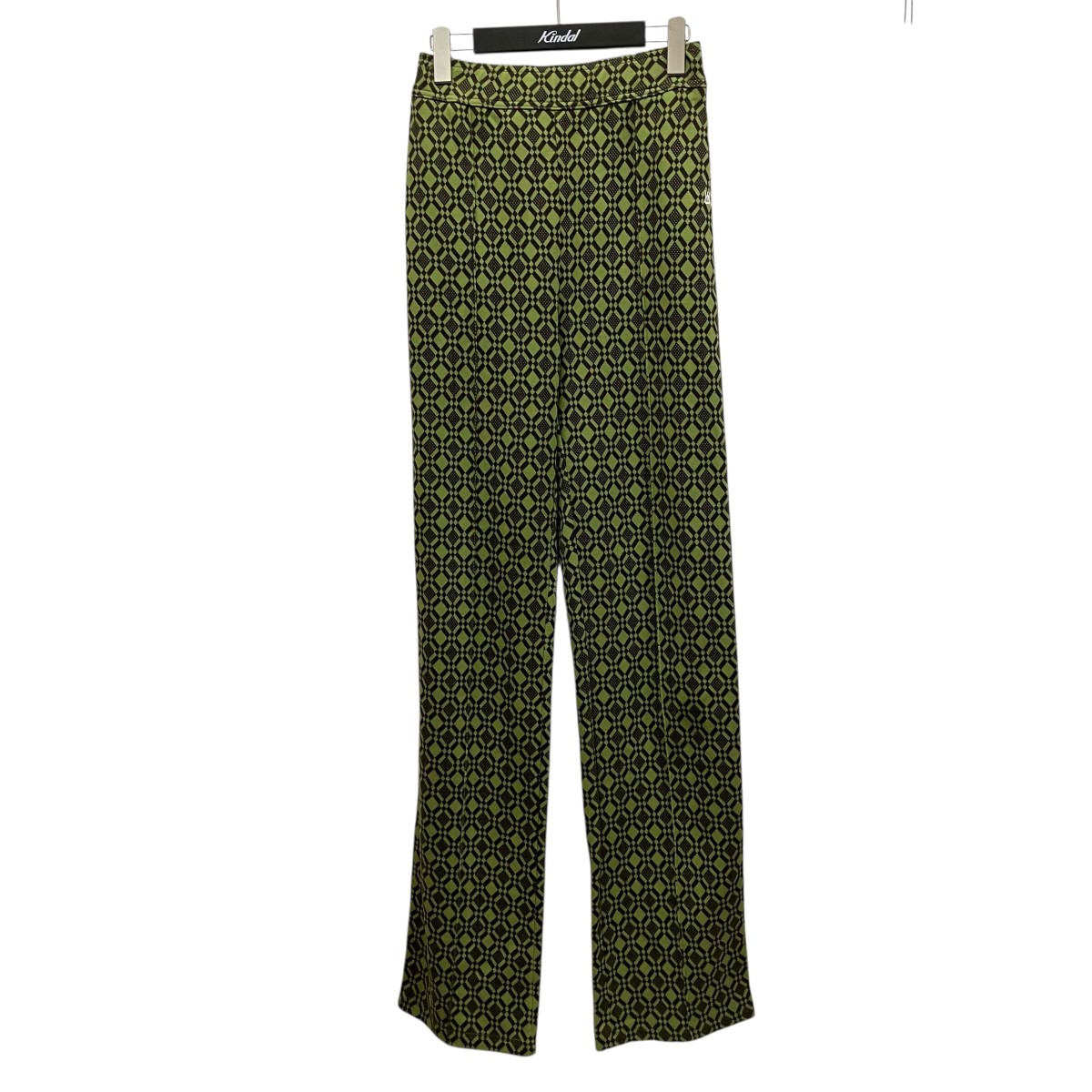 【中古】\u003cBR\u003eWALES BONNER\u003cBR\u003ePOWER TRACK PANTS 総柄貨物自動車ズボン下 1159-343-9025 黄緑 大きさ：M\u003cBR\u003e【通貨価値思いなおす】