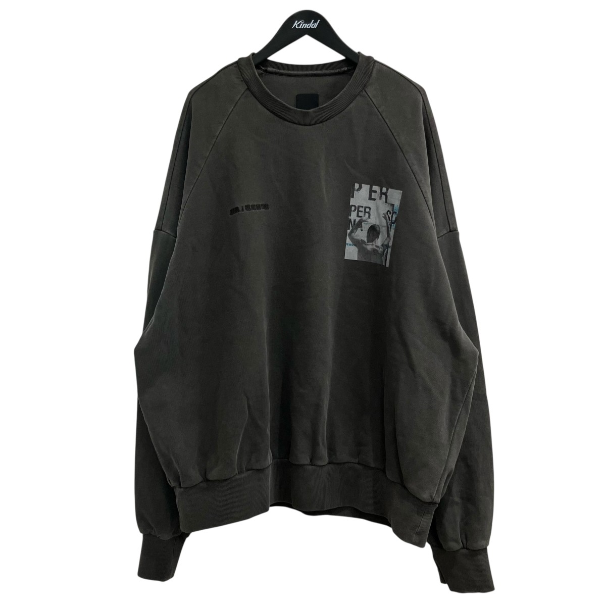 【中古】 Juun．J 「GRAPHIC SWEATSHIRT」 グラフィックスウェット 918387 グレー サイズ：L 【価格見直し】