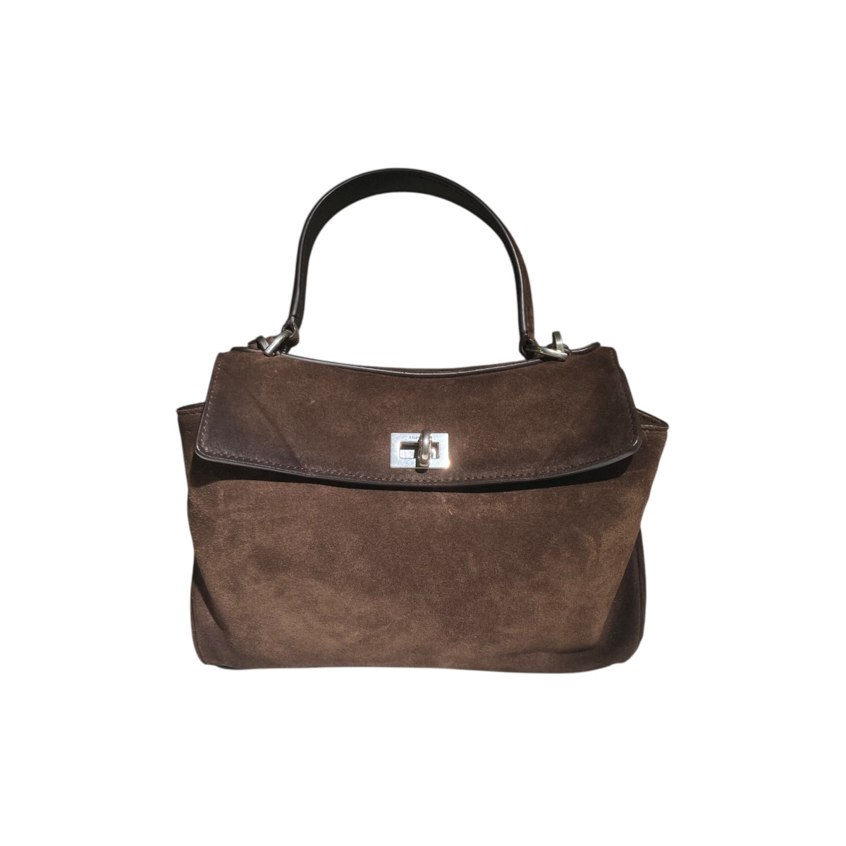 【中古】BALENCIAGA Suede Rodeo Shoulder Bag なめし革御徒面子 7897722AB4G2308 赤銅色 【190226】（バレンシアガ）
