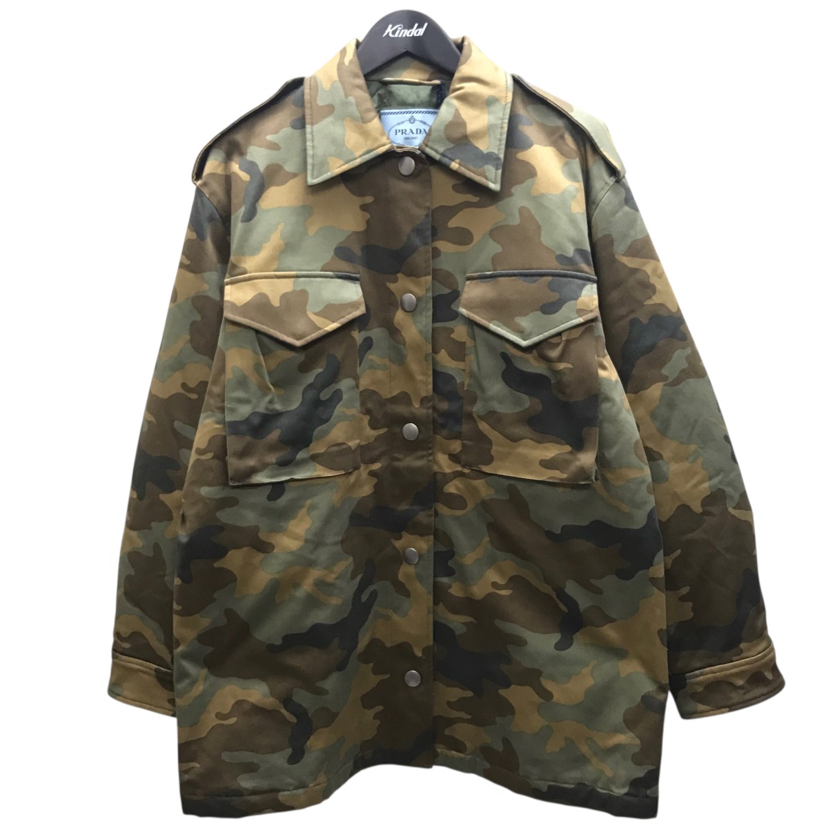 【中古】\u003cBR\u003ePRADA\u003cBR\u003e上衣 カーキ×赤銅色 大きさ：38\u003cBR\u003e【必要経費思いかえす】