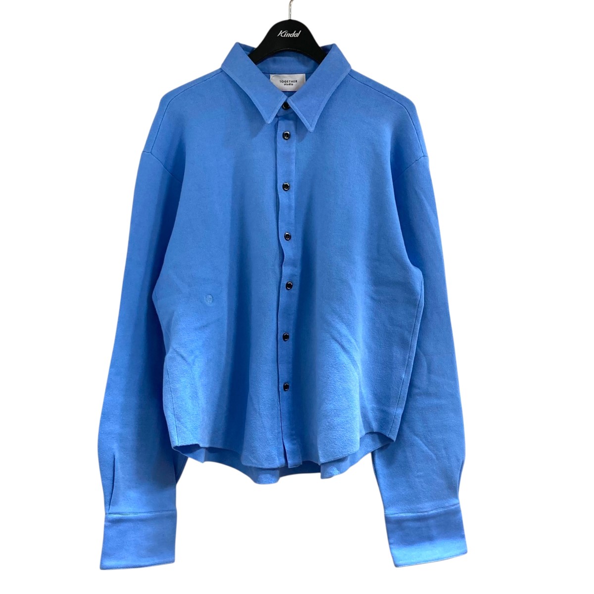 【中古】 TOGETHER STUDIO　 ニットシャツ TS01-02 サックスブルー サイズ：Ｌ 【180426】（トゥギャザースタジオ）
