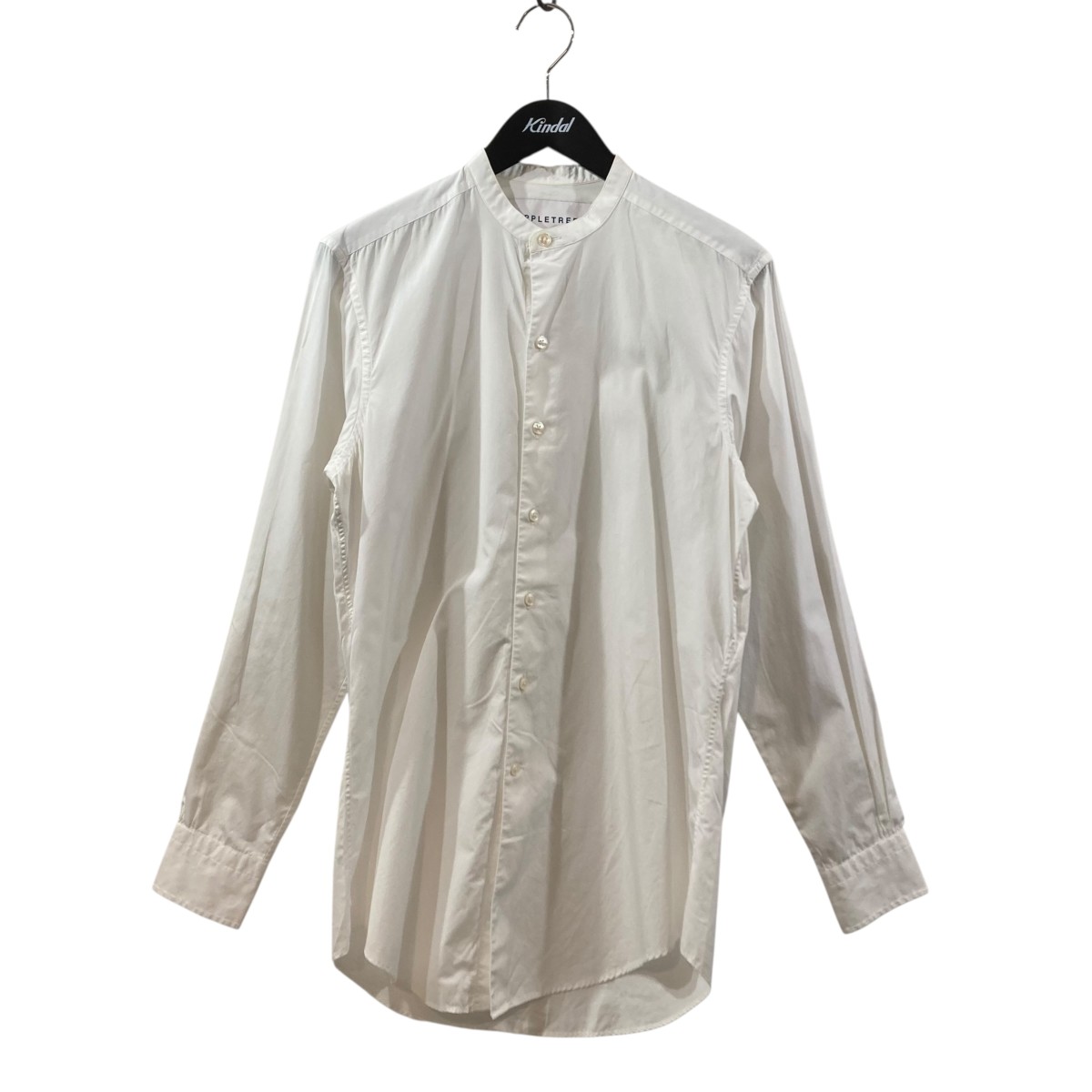 【中古】 APPLETREES バンドカラーシャツ 436-7210752 ホワイト サイズ：S 【価格見直し】