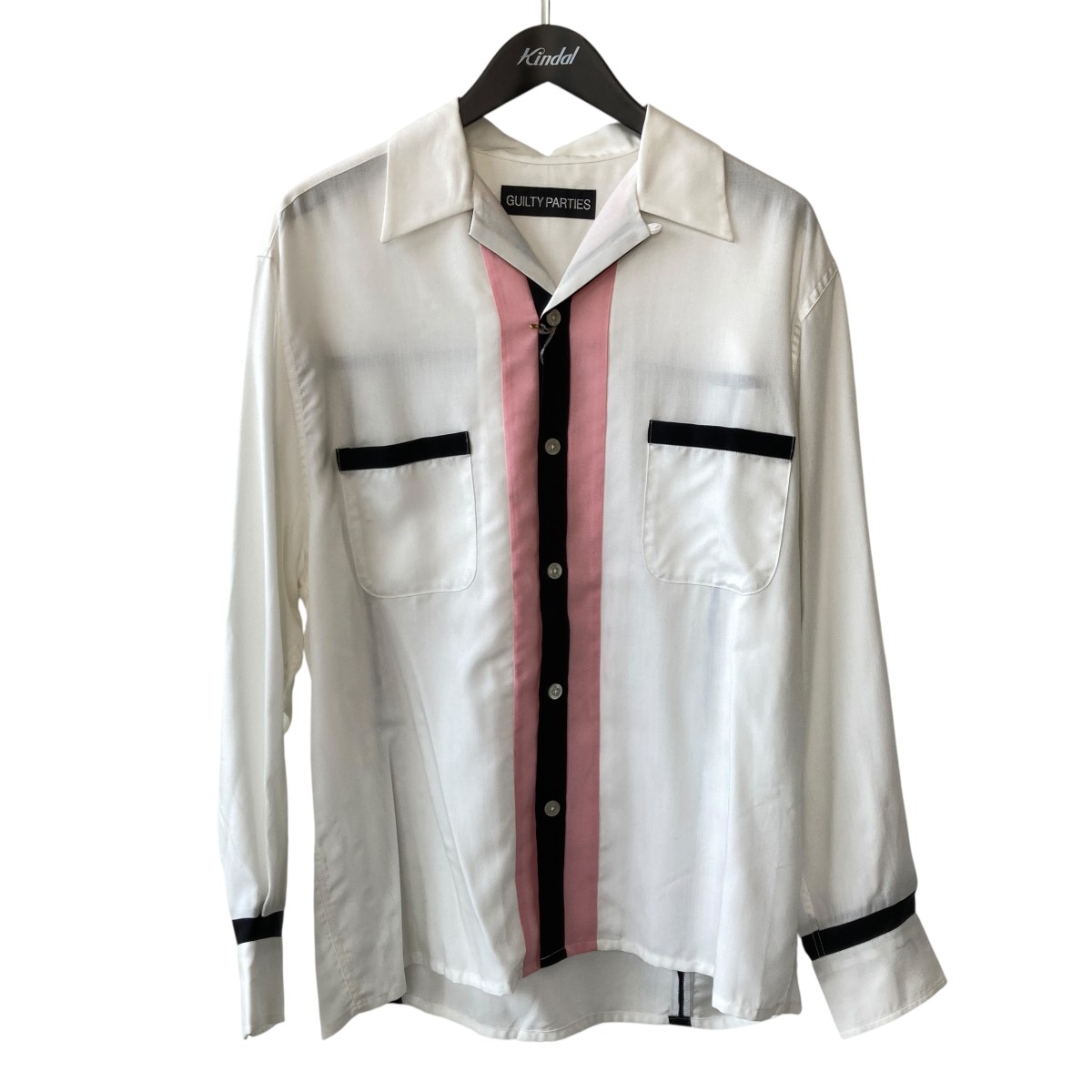 【中古】\u003cBR\u003eWACKO MARIA\u003cBR\u003e24AW SWITCHING SHIRT 長袖プルオーバー 白いこと 大きさ：M\u003cBR\u003e【必要経費思いかえす】