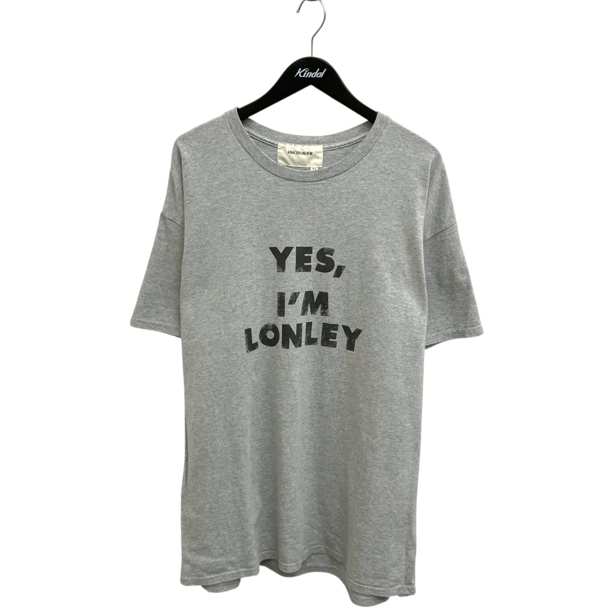 【中古】 anachronorm　 SUB MESSAGE S S T-SHIRT 半袖Tシャツ グレー サイズ：03 【200226】（アナクロノーム）