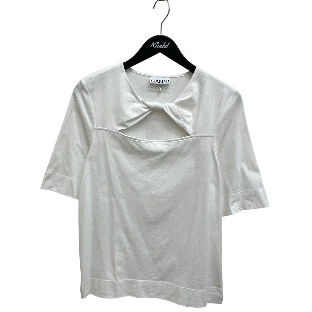 【中古】 Ganni　 半袖カットソー 3487 ホワイト サイズ：S 【200226】（ガニー）