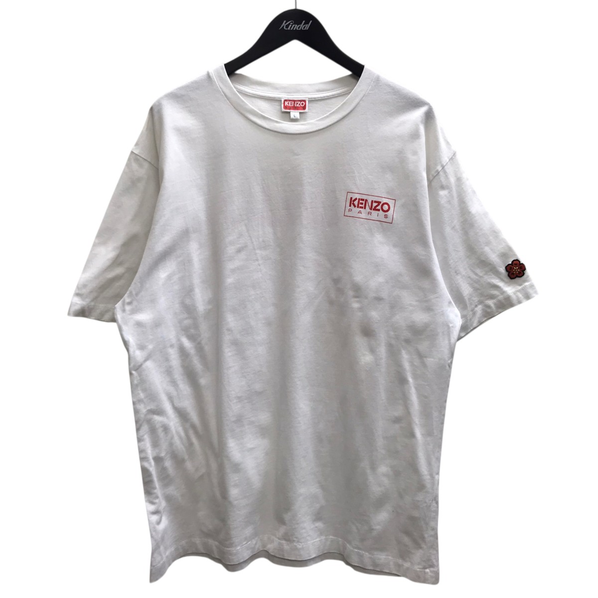 【中古】 KENZO バックプリントTシャツ FC65TS4144SG ホワイト サイズ：L 【価格見直し】