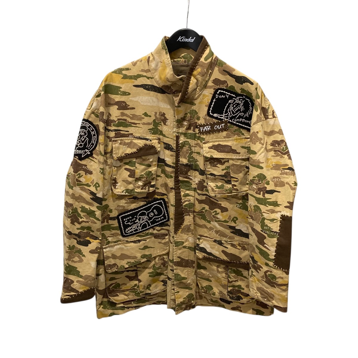 【中古】 Porter Classic　 HIPPIE CAMO JACKET カモフラ ジップジャケット ベージュ サイズ：2 【200226】（ポータークラシック）