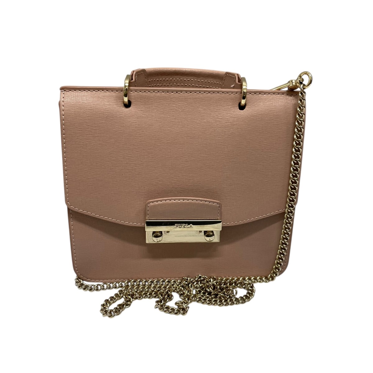 【中古】FURLA 大都市 2WAY御徒面子 20077 サクラ色 【200226】（フルラ）